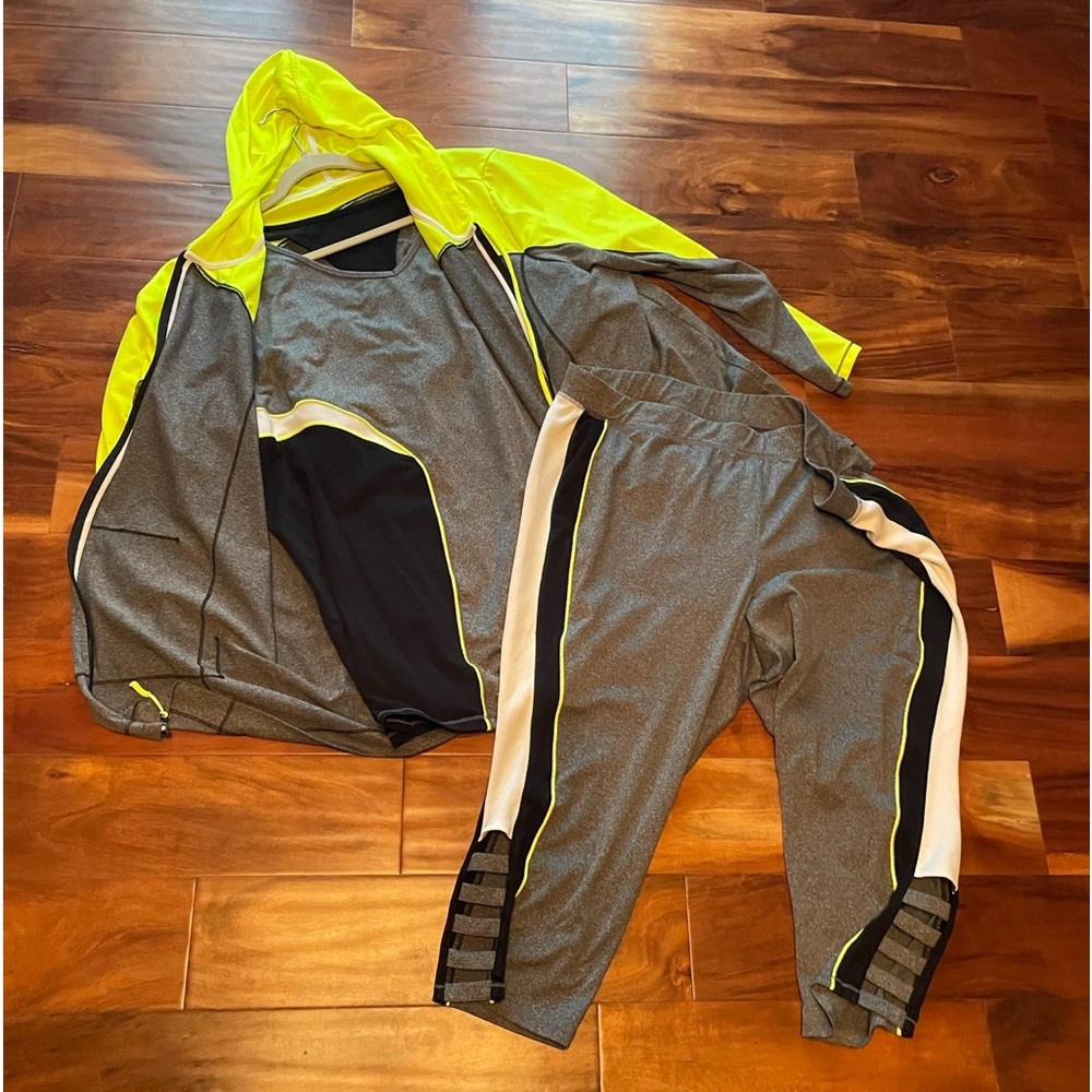 Catherines 3 piece activewear… tank, pants and jacket size 2X like new